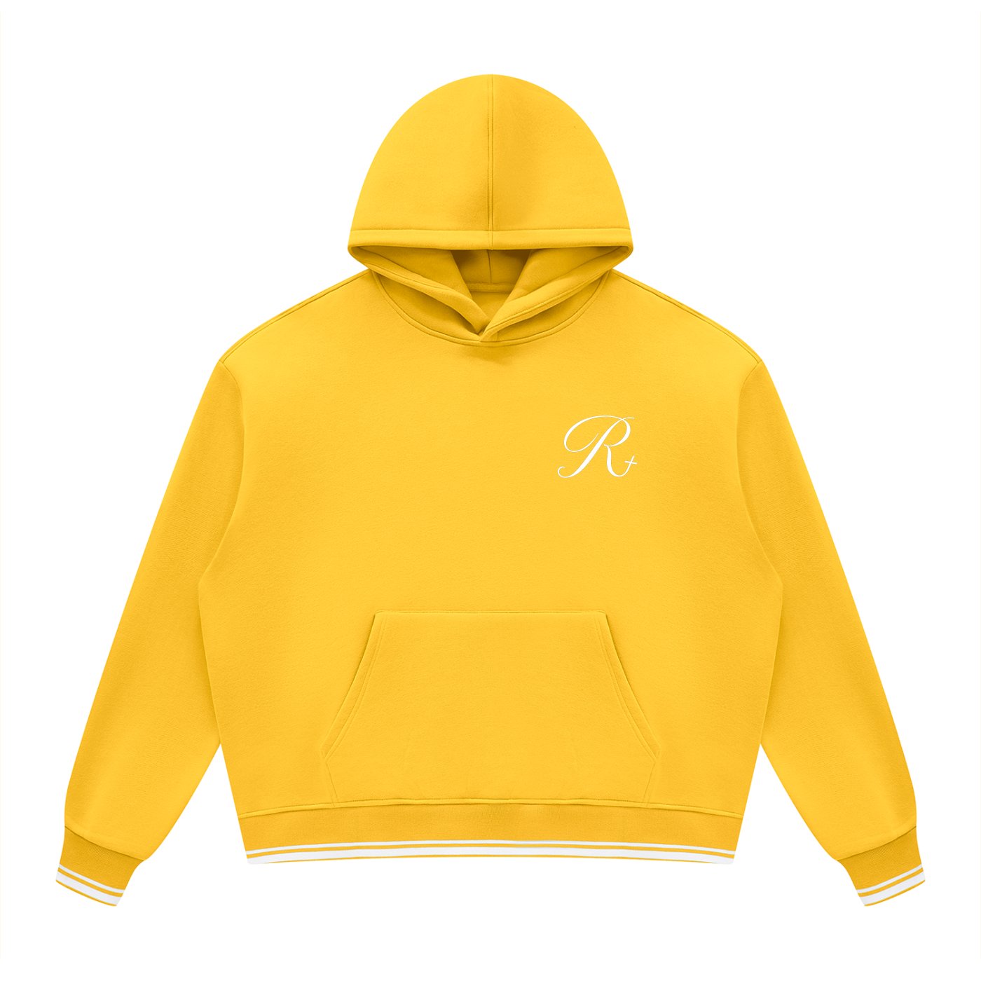 Unisex Oversized Color Block Fleece Hoodie