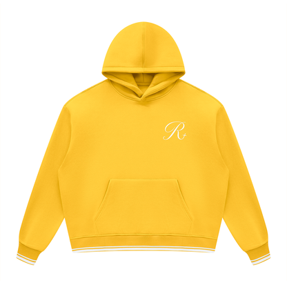 Unisex Oversized Color Block Fleece Hoodie