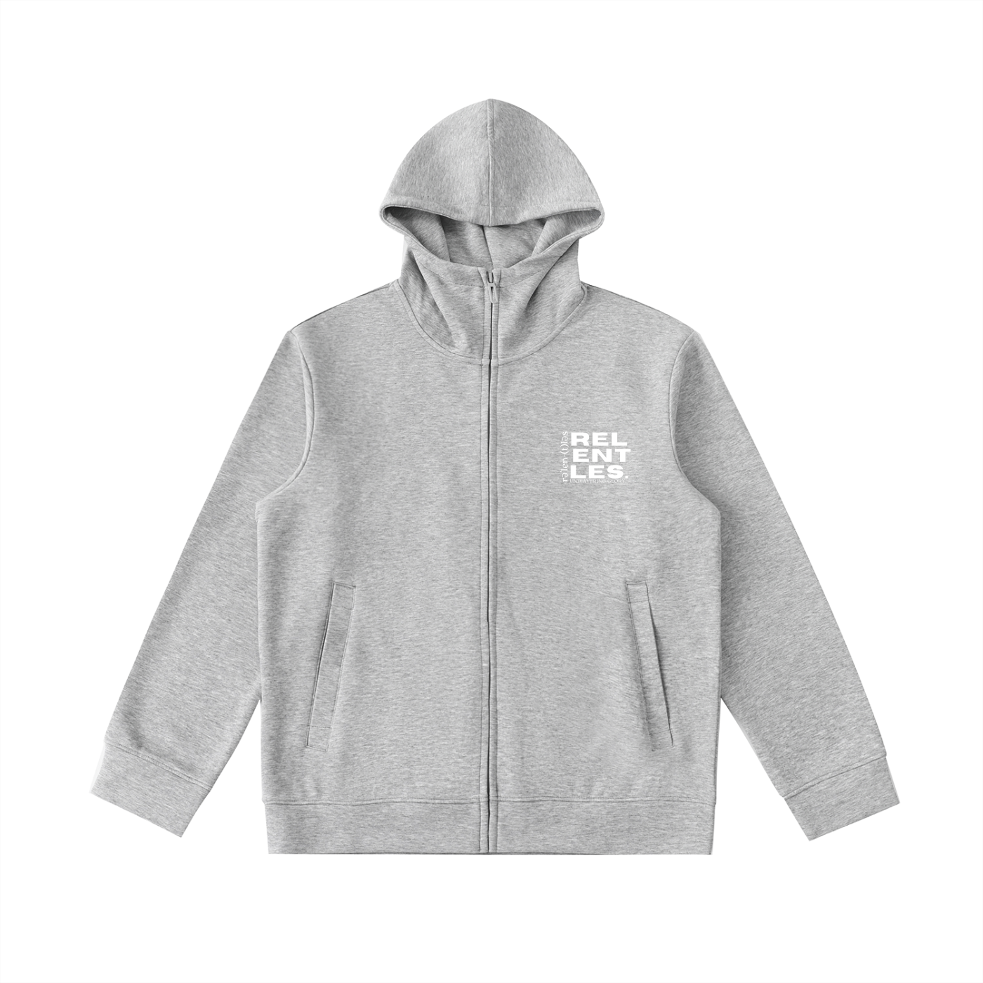 Essential Heavyweight High Neck  Zip-Up Hoodie