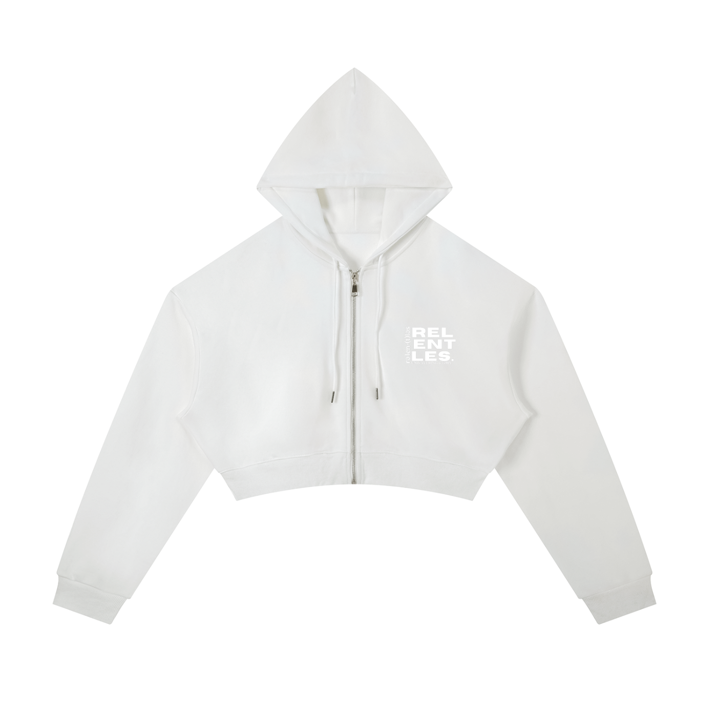 Essential Cropped Zip-Up Hoodie