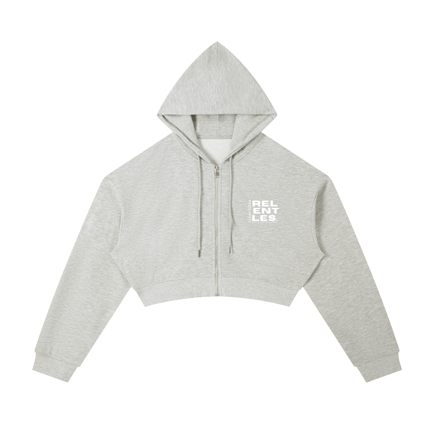 Essential Cropped Zip-Up Hoodie
