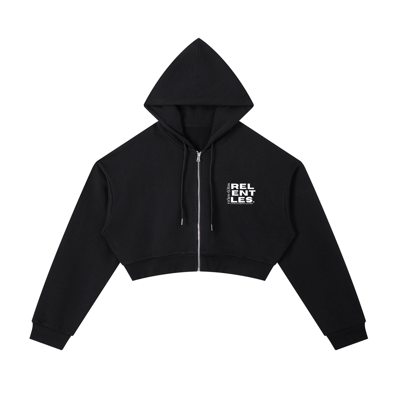 Essential Cropped Zip-Up Hoodie