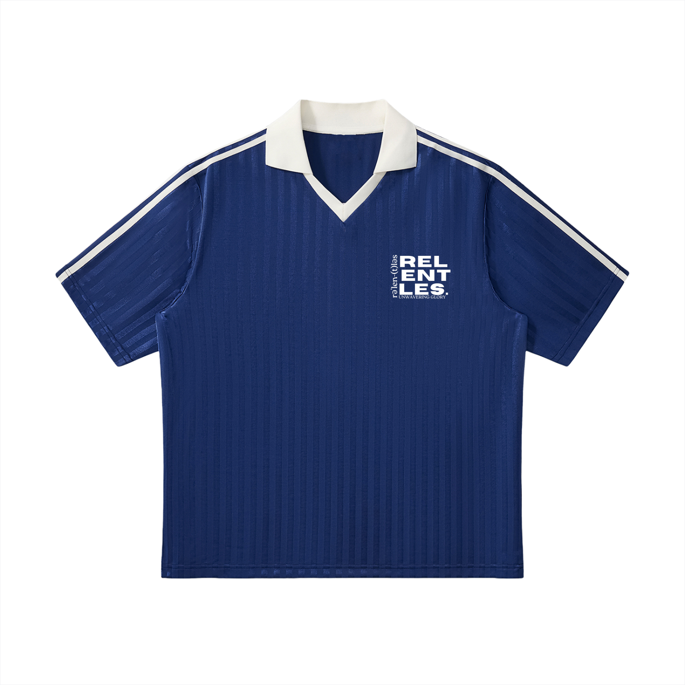 Contrast Collar Striped Soccer Jersey