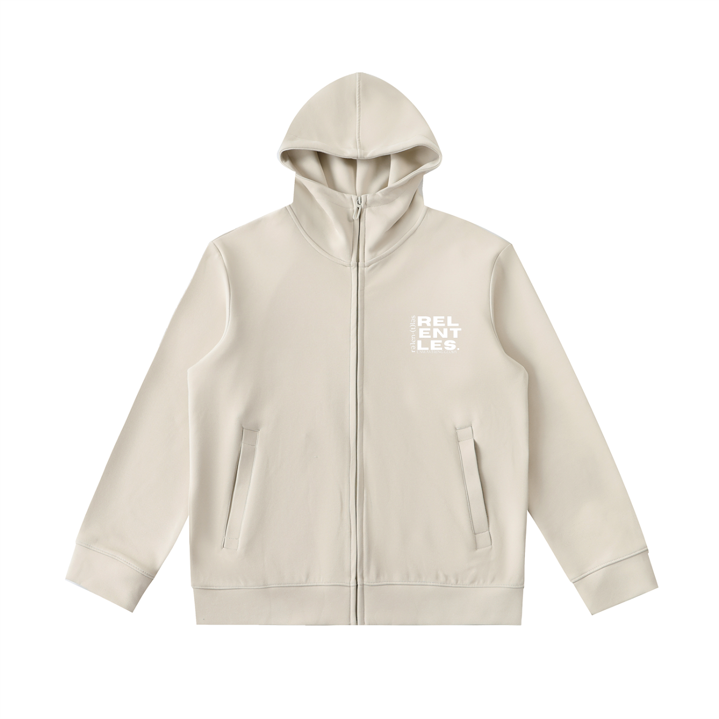 Essential Heavyweight High Neck  Zip-Up Hoodie