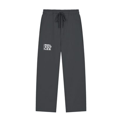Solid Color Straight-Leg Sweatpants