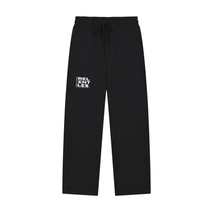 Solid Color Straight-Leg Sweatpants