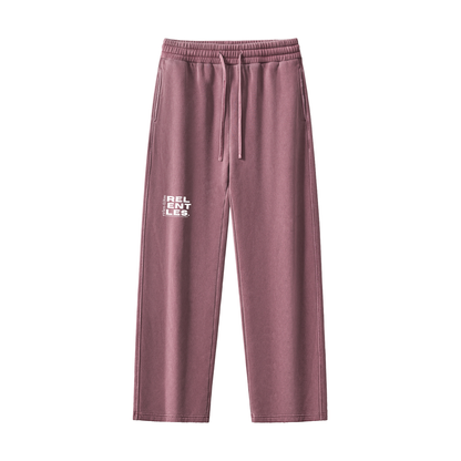 Frayed Enzyme Washed Fleece Sweatpants