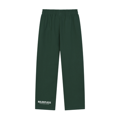 Solid Color Straight-Leg Sweatpants