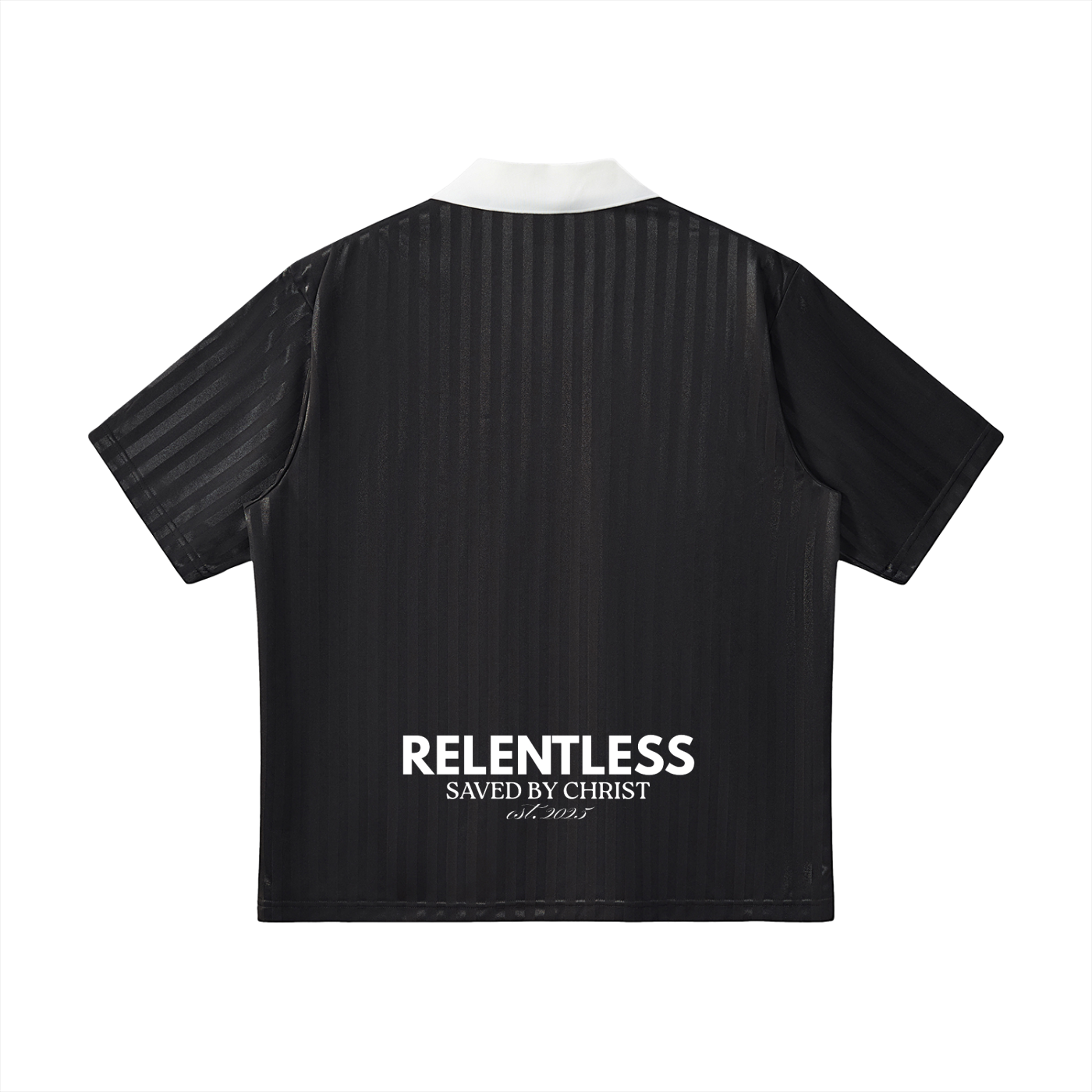 Contrast Collar Striped Soccer Jersey