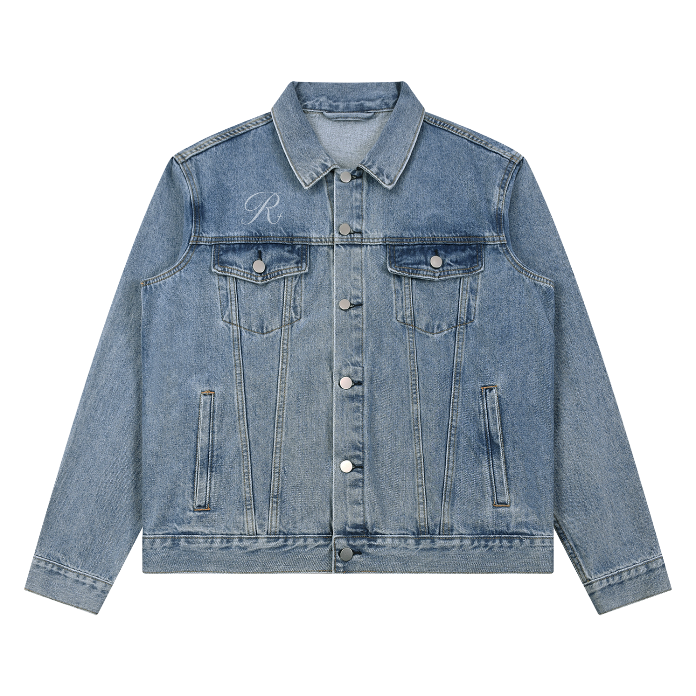 Unisex Vintage Wash Denim Jacket