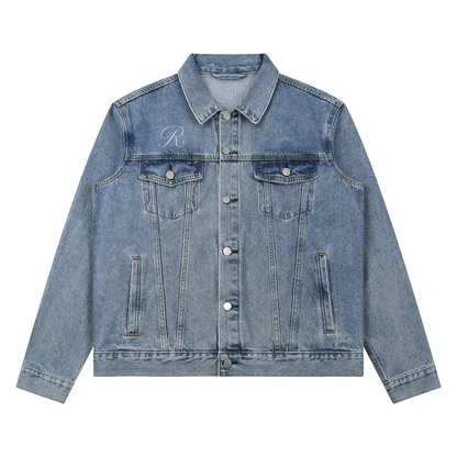 Unisex Vintage Wash Denim Jacket