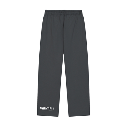 Solid Color Straight-Leg Sweatpants