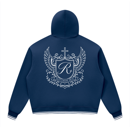 Unisex Oversized Color Block Fleece Hoodie