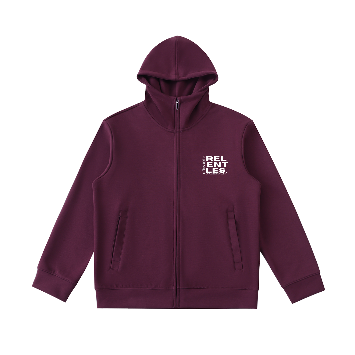 Essential Heavyweight High Neck  Zip-Up Hoodie