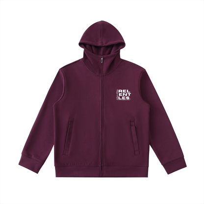 Essential Heavyweight High Neck  Zip-Up Hoodie