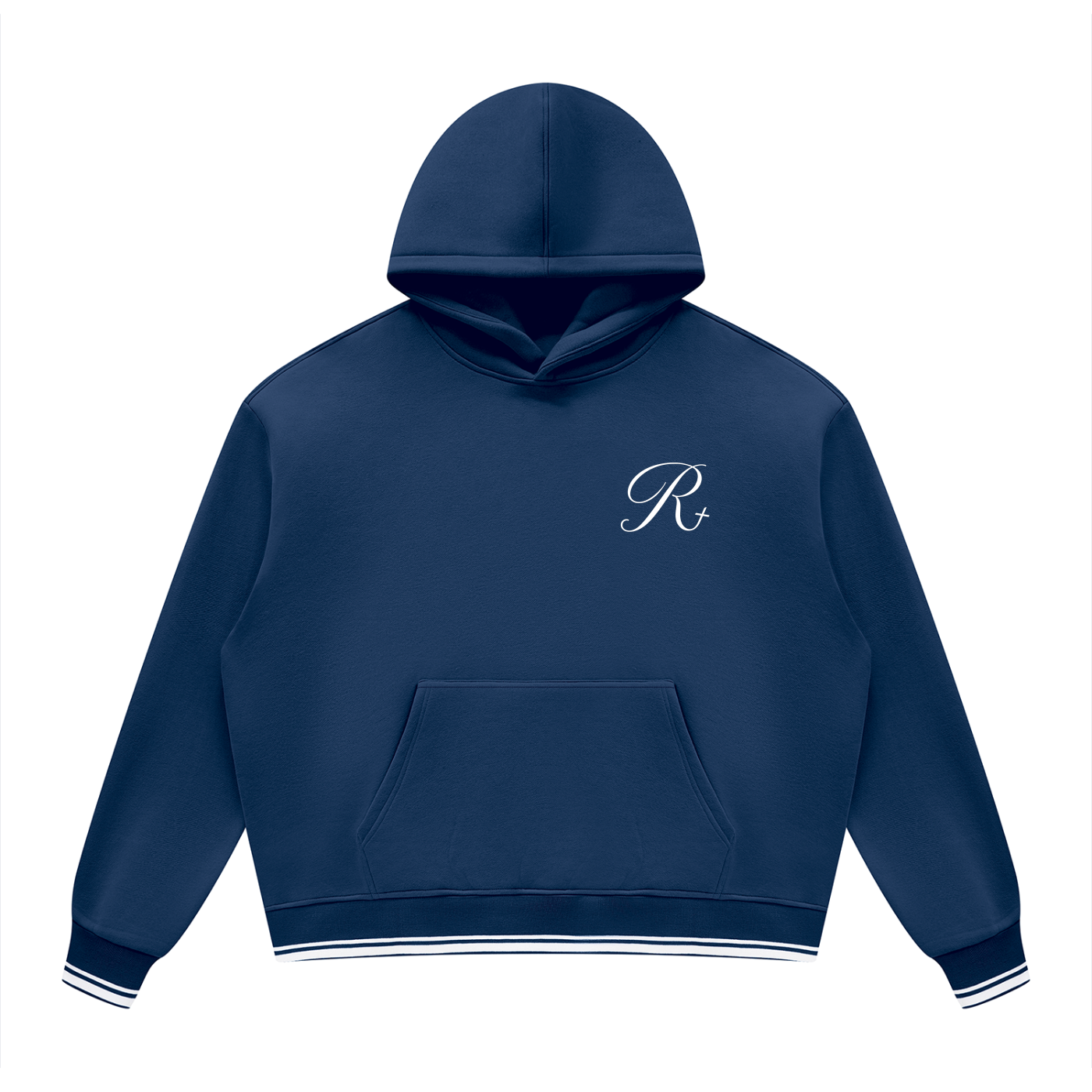 Unisex Oversized Color Block Fleece Hoodie