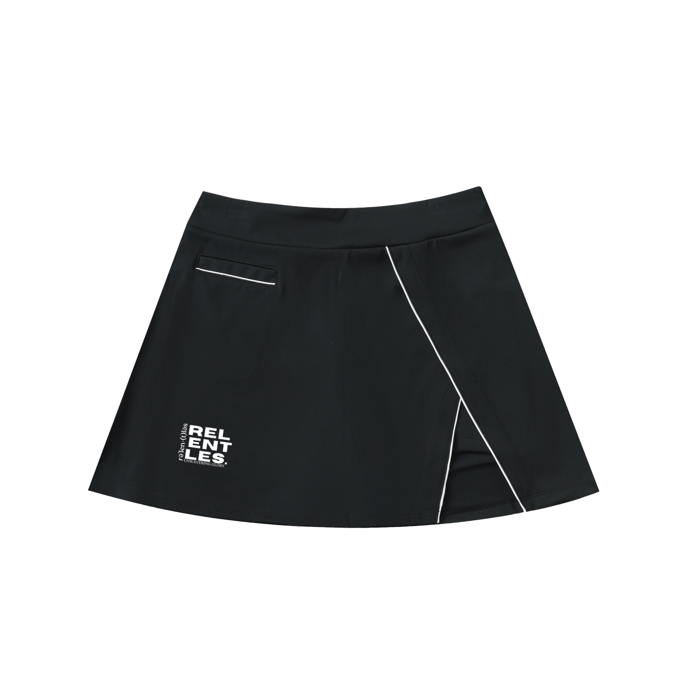 High-Waist Pocketed A-Line Skirt