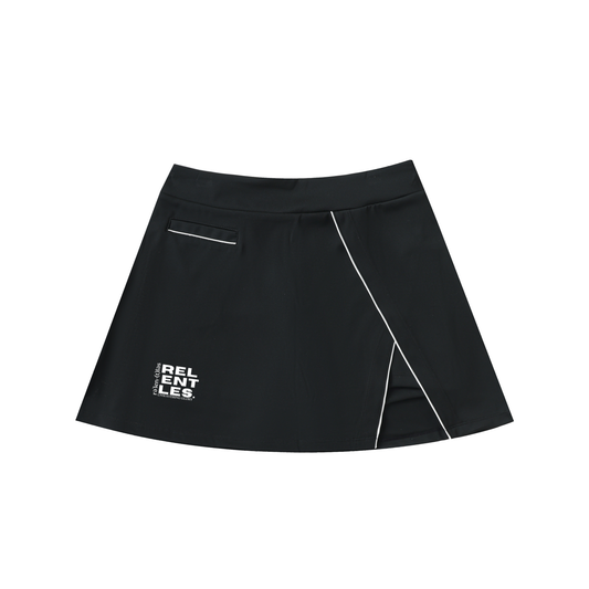 High-Waist Pocketed A-Line Skirt