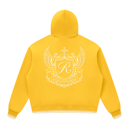 Unisex Oversized Color Block Fleece Hoodie