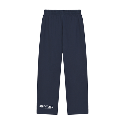 Solid Color Straight-Leg Sweatpants