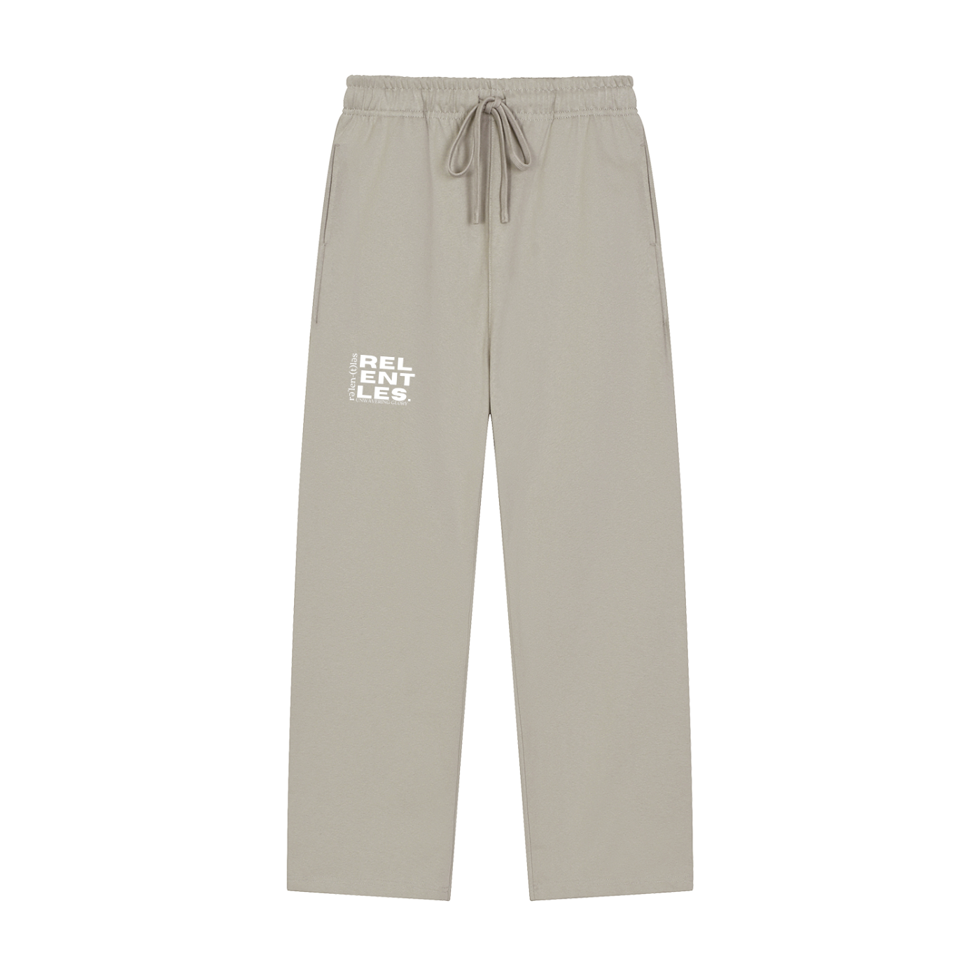 Solid Color Straight-Leg Sweatpants