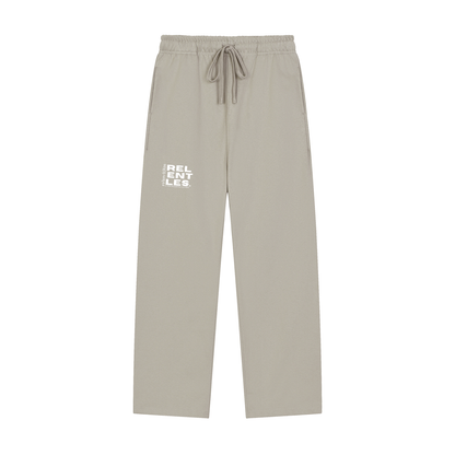 Solid Color Straight-Leg Sweatpants
