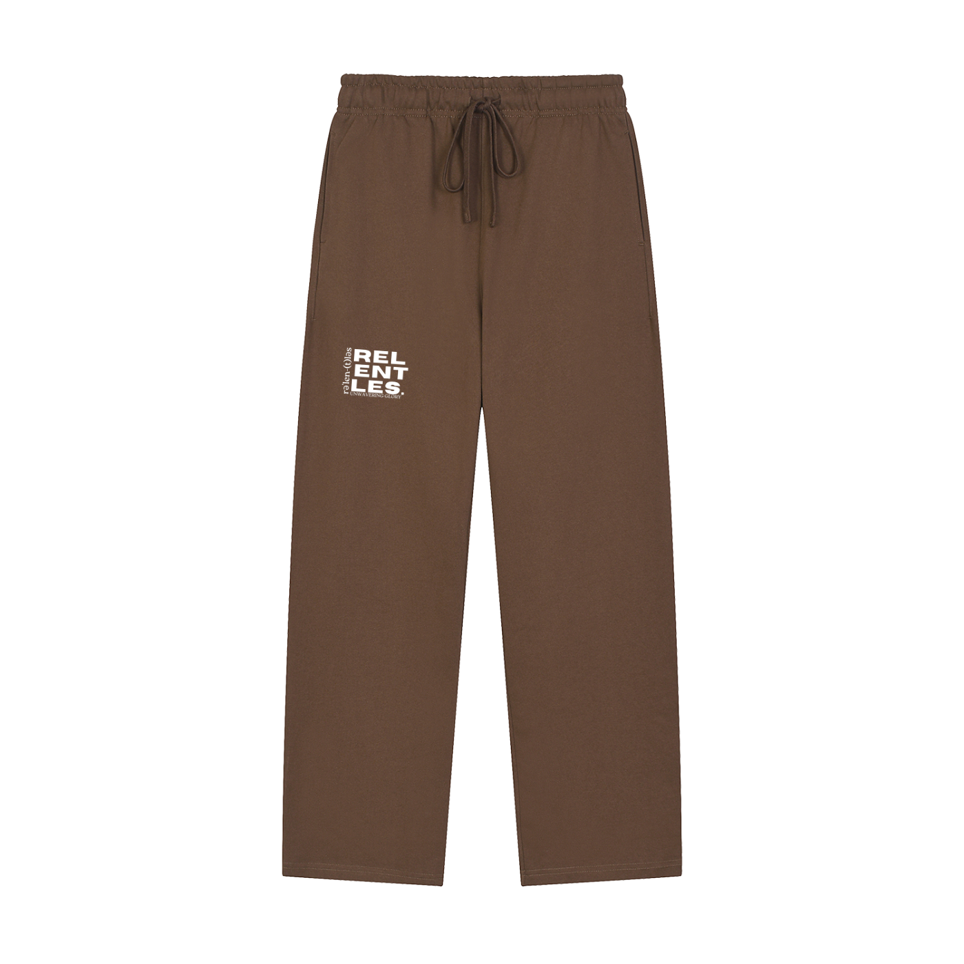 Solid Color Straight-Leg Sweatpants