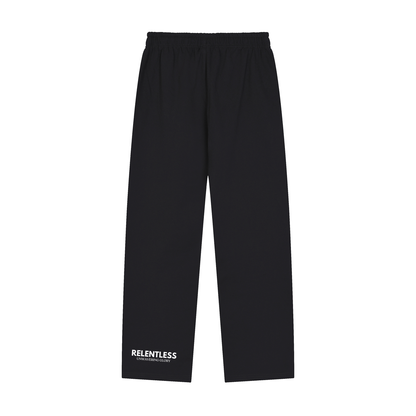Solid Color Straight-Leg Sweatpants