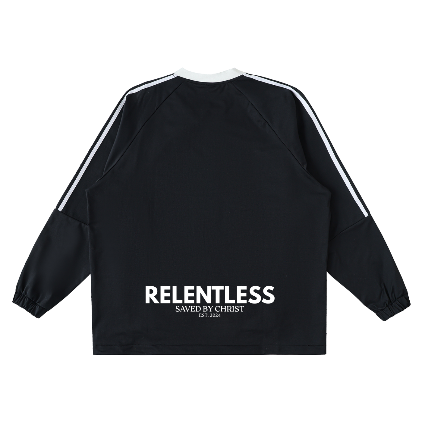 Color-Block V-Neck Long-Sleeve T-Shirt