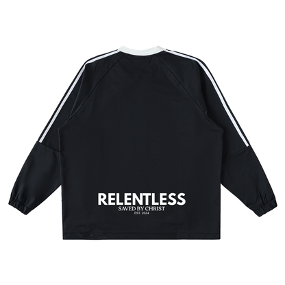 Color-Block V-Neck Long-Sleeve T-Shirt