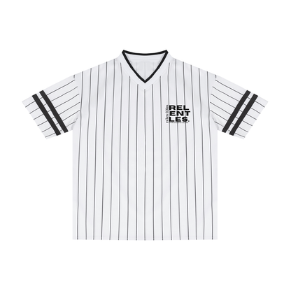 Unisex Striped Loose V-Neck T-Shirt