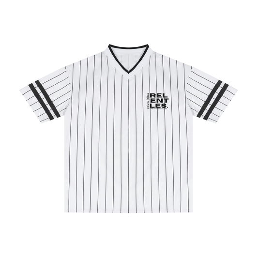 Unisex Striped Loose V-Neck T-Shirt