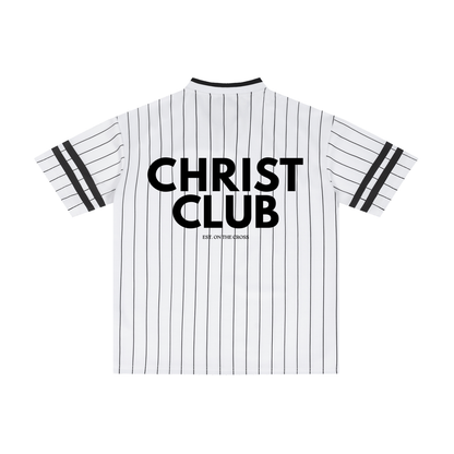 Unisex Striped Loose V-Neck T-Shirt