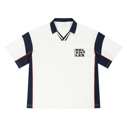 Unisex Boxy Color Block Polo Shirt